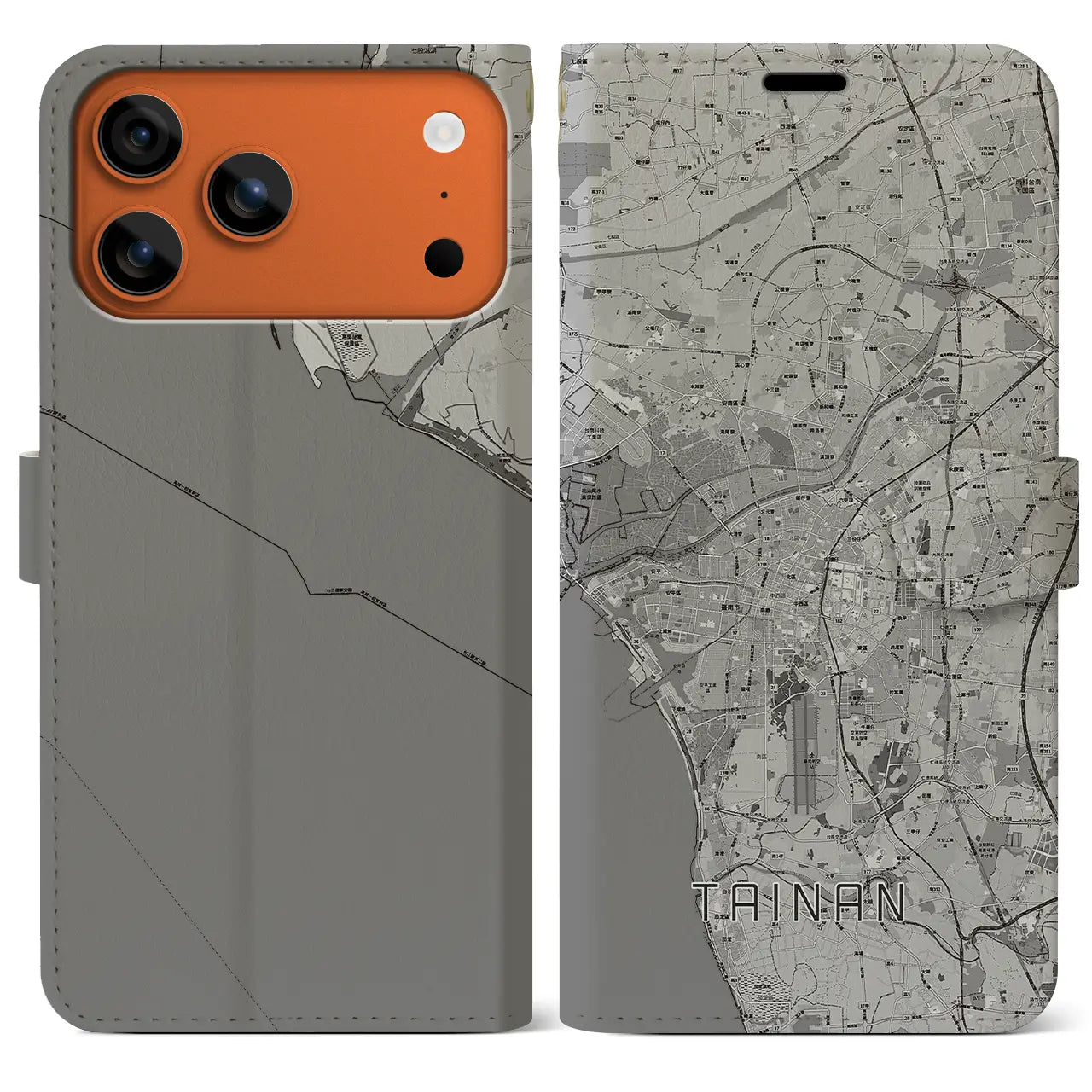 【台南（台湾）】地図柄iPhoneケース（手帳タイプ）