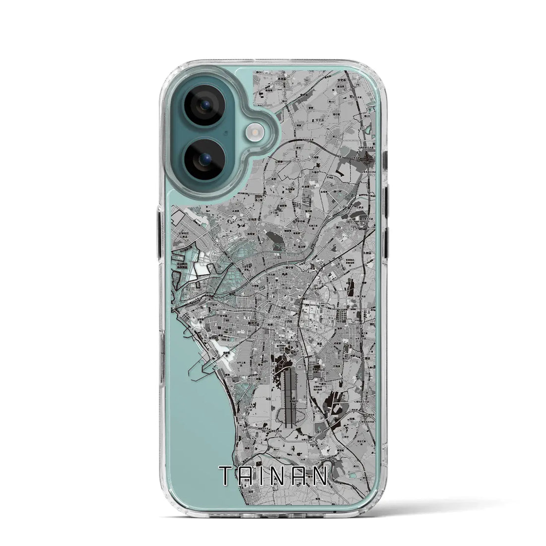 【台南（台湾）】地図柄iPhoneケース（MagSafeタイプ）モノトーン・iPhone 16 Pro 用