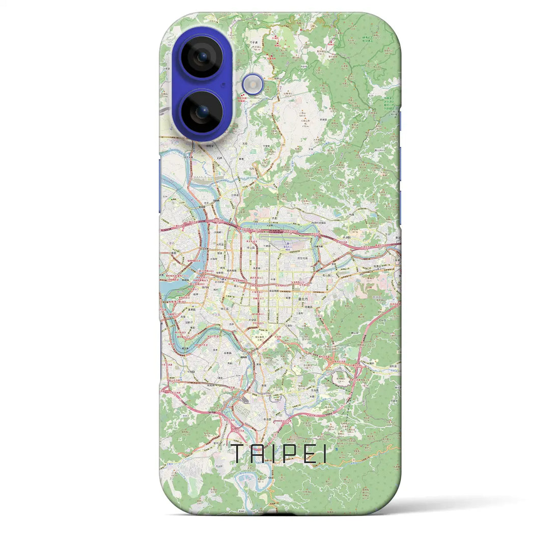 【台北(台湾)】地図柄iPhoneケース(バックカバータイプ)ナチュラル・iPhone 16 Pro Max 用