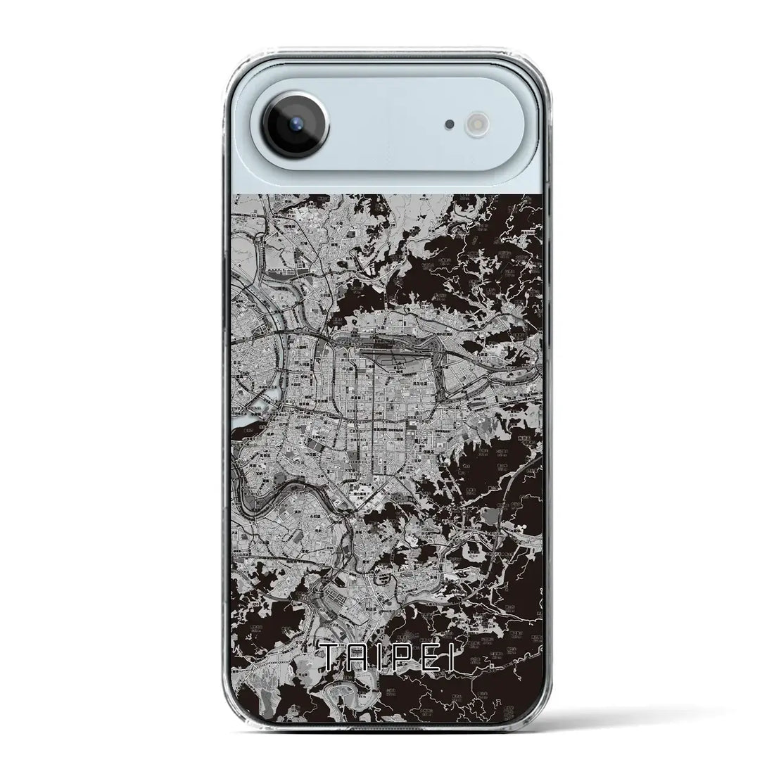 【台北(台湾)】地図柄iPhoneケース(クリアタイプ)モノトーン・iPhone 17 Pro Max 用