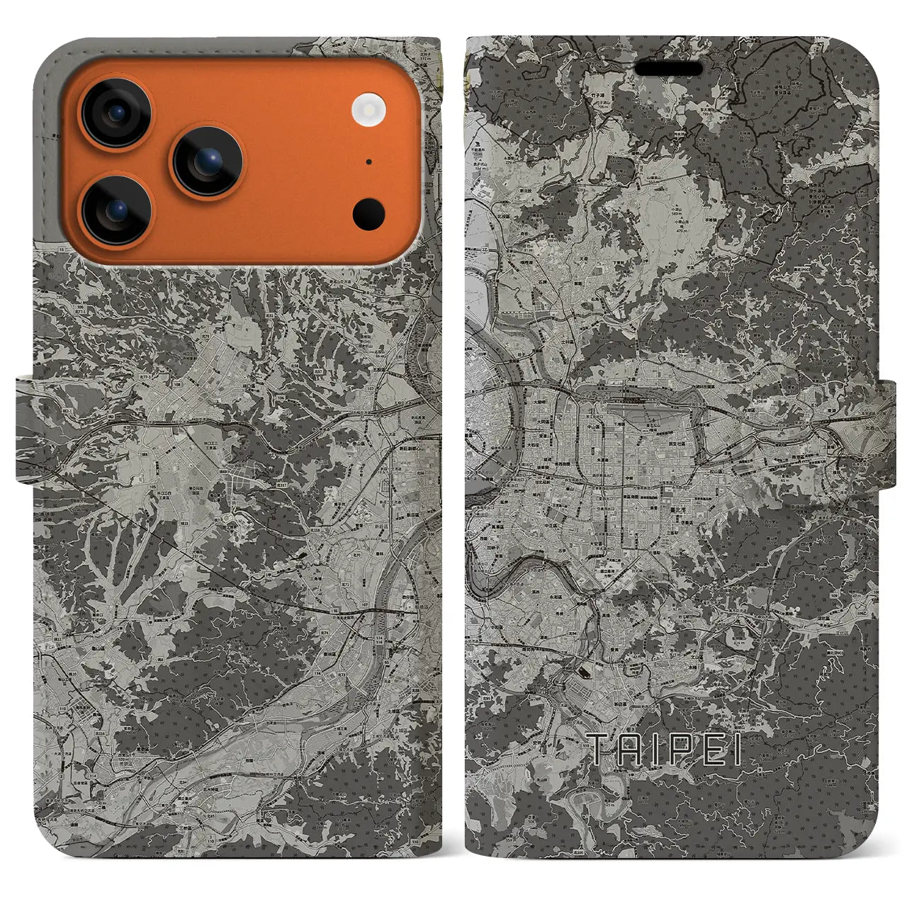 【台北（台湾）】地図柄iPhoneケース（手帳タイプ）