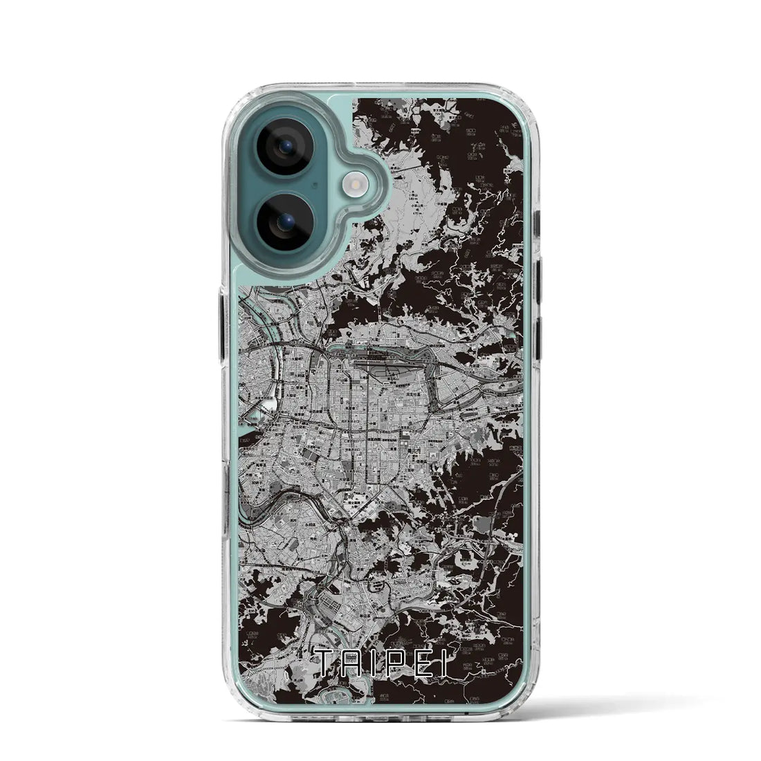 【台北(台湾)】地図柄iPhoneケース(MagSafeタイプ)モノトーン・iPhone 16 Pro 用