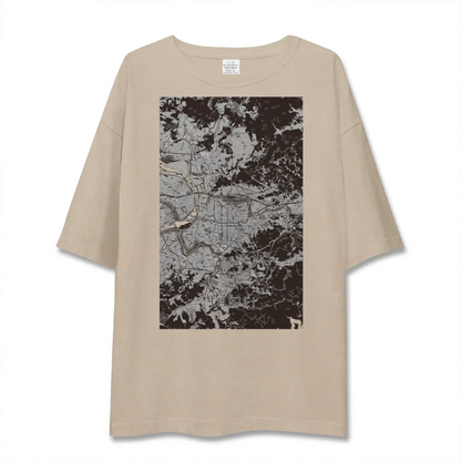 【台北（台湾）】地図柄ビッグシルエットTシャツ