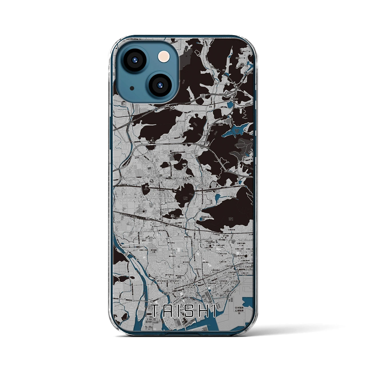 【太子（兵庫県）】地図柄iPhoneケース（クリアタイプ）