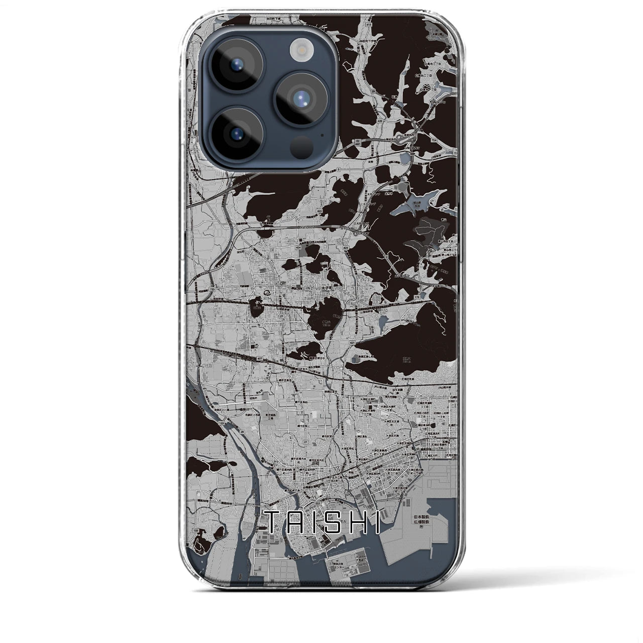 【太子（兵庫県）】地図柄iPhoneケース（クリアタイプ）