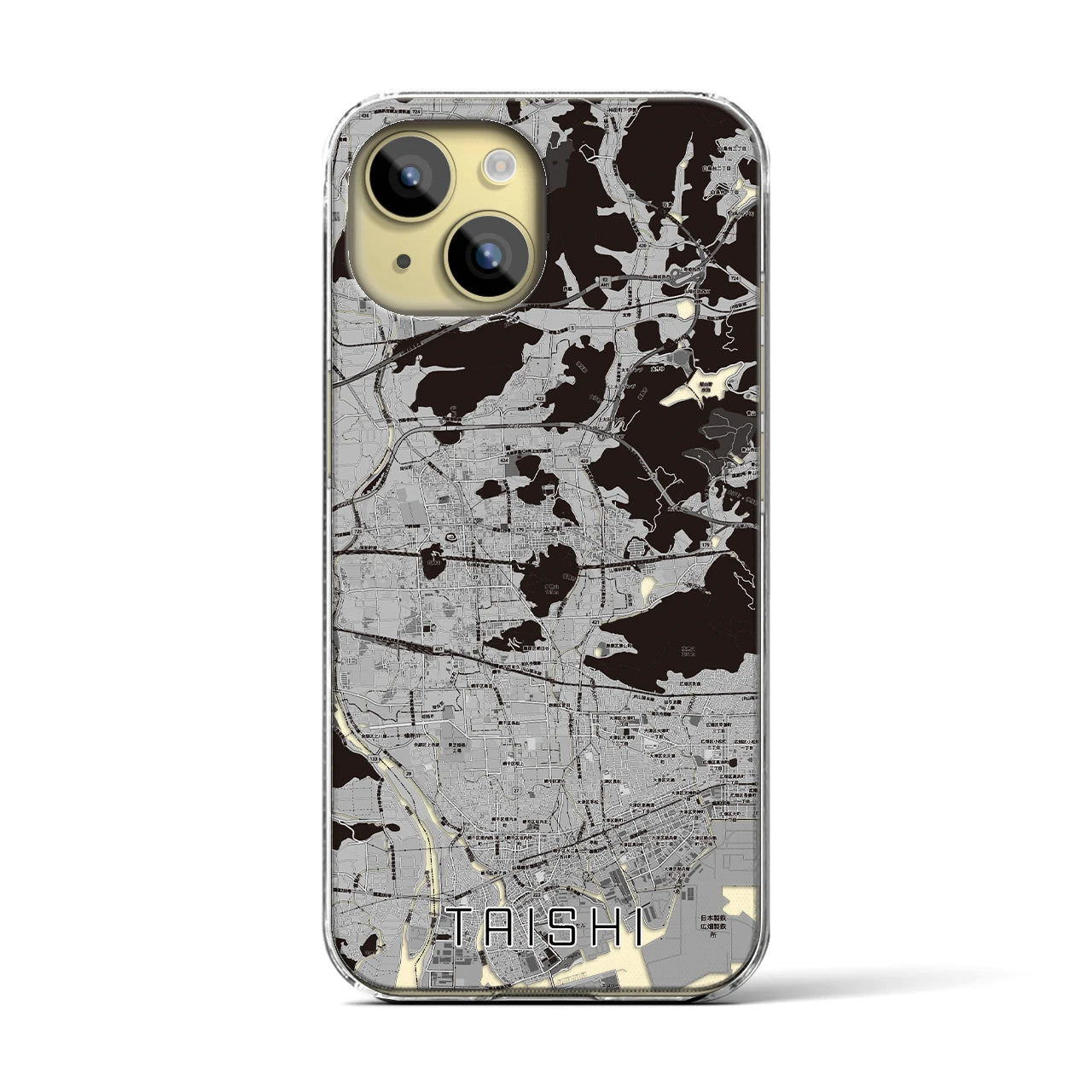【太子（兵庫県）】地図柄iPhoneケース（クリアタイプ）
