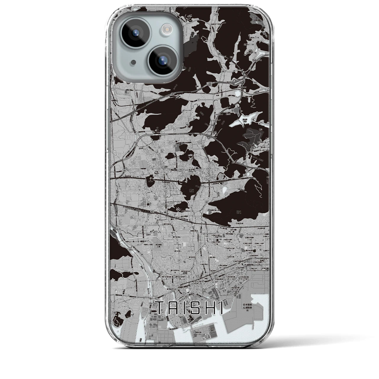 【太子（兵庫県）】地図柄iPhoneケース（クリアタイプ）