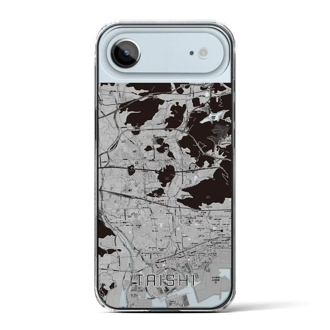 【太子(兵庫県)】地図柄iPhoneケース(クリアタイプ)モノトーン・iPhone 17 Pro Max 用