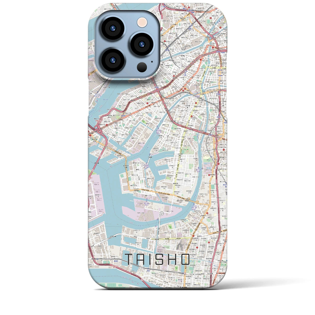 【大正（大阪府）】地図柄iPhoneケース（バックカバータイプ）