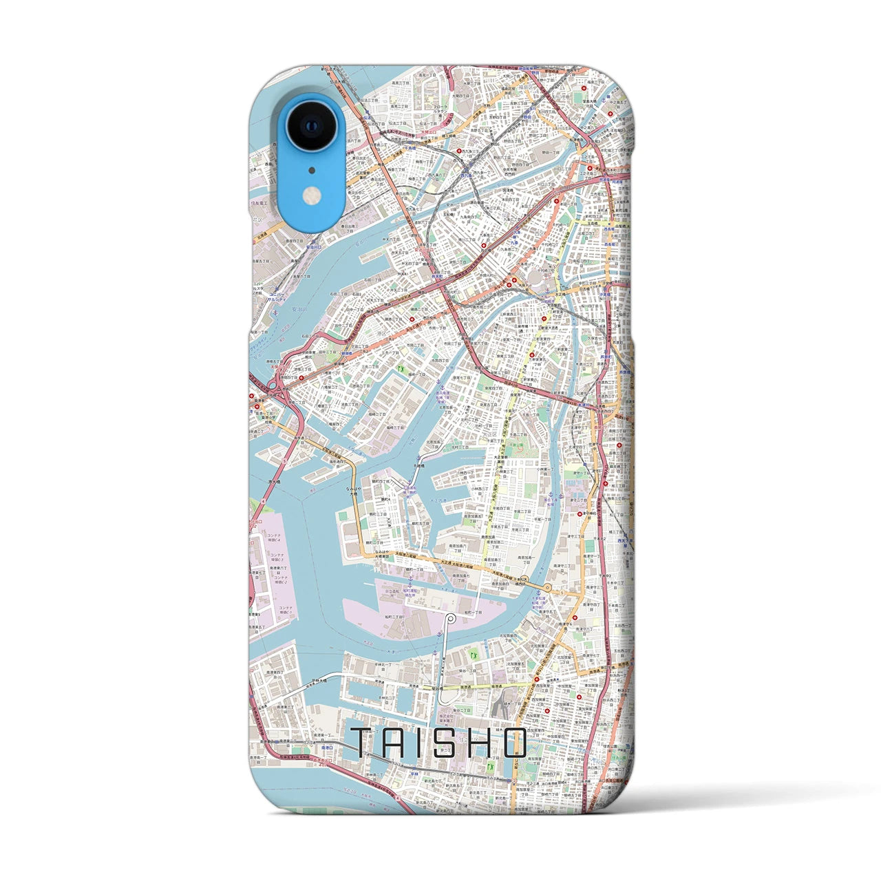 【大正（大阪府）】地図柄iPhoneケース（バックカバータイプ）