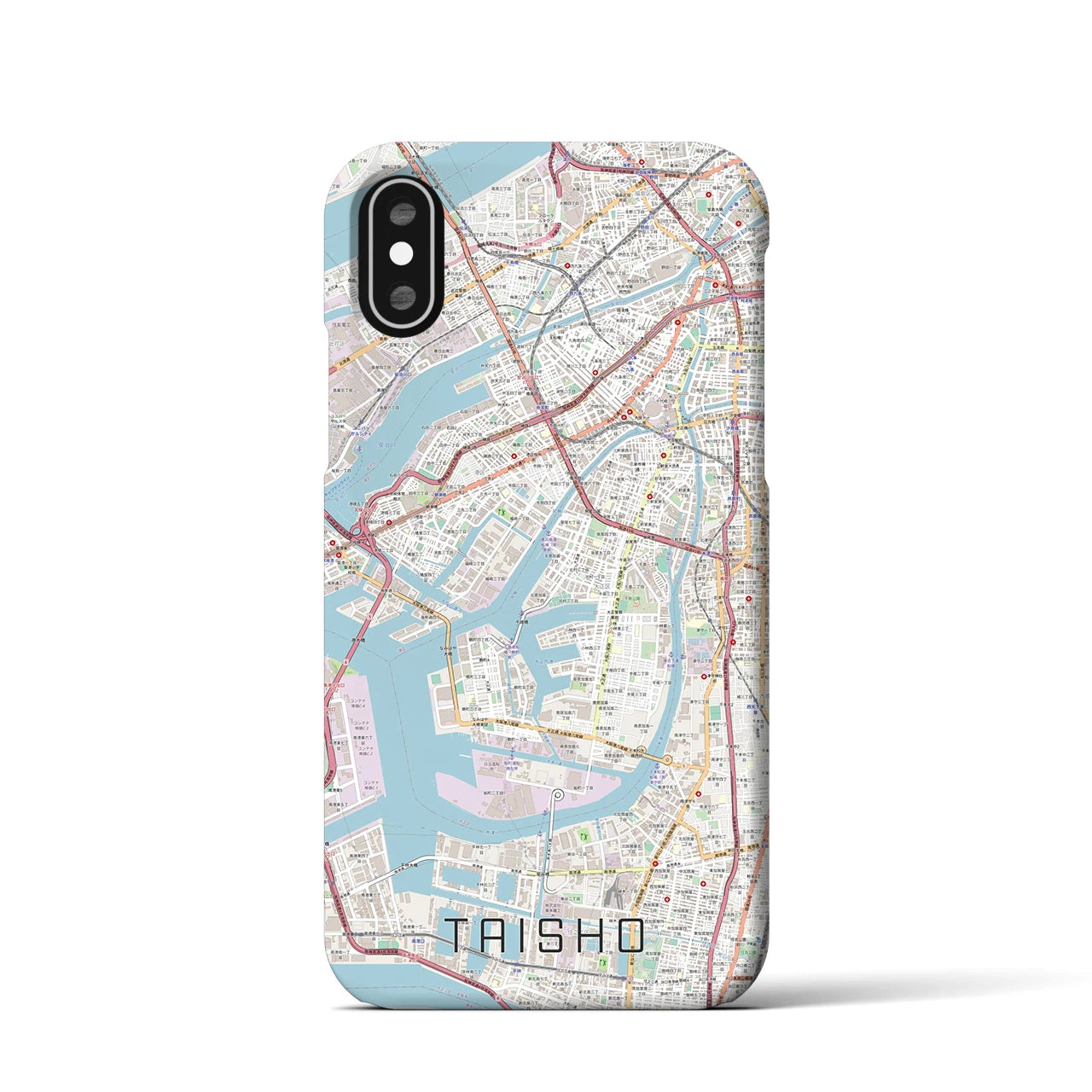 【大正（大阪府）】地図柄iPhoneケース（バックカバータイプ）