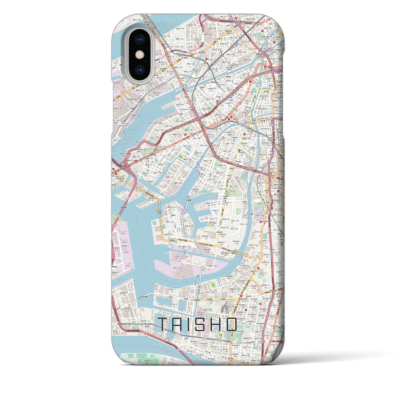 【大正（大阪府）】地図柄iPhoneケース（バックカバータイプ）