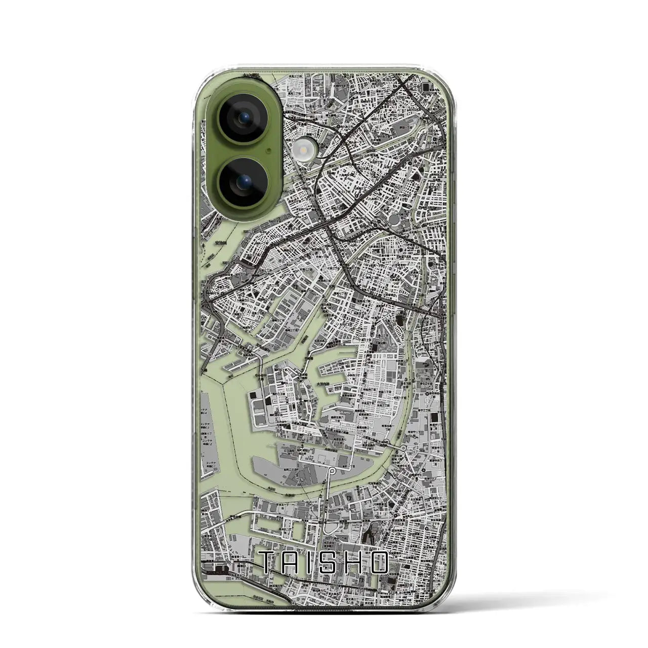 【大正（大阪府）】地図柄iPhoneケース（クリアタイプ）