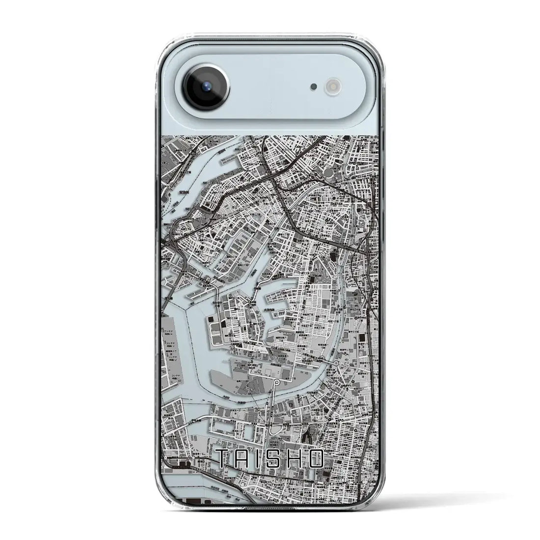 【大正（大阪府）】地図柄iPhoneケース（クリアタイプ）モノトーン・iPhone 17 Pro Max 用