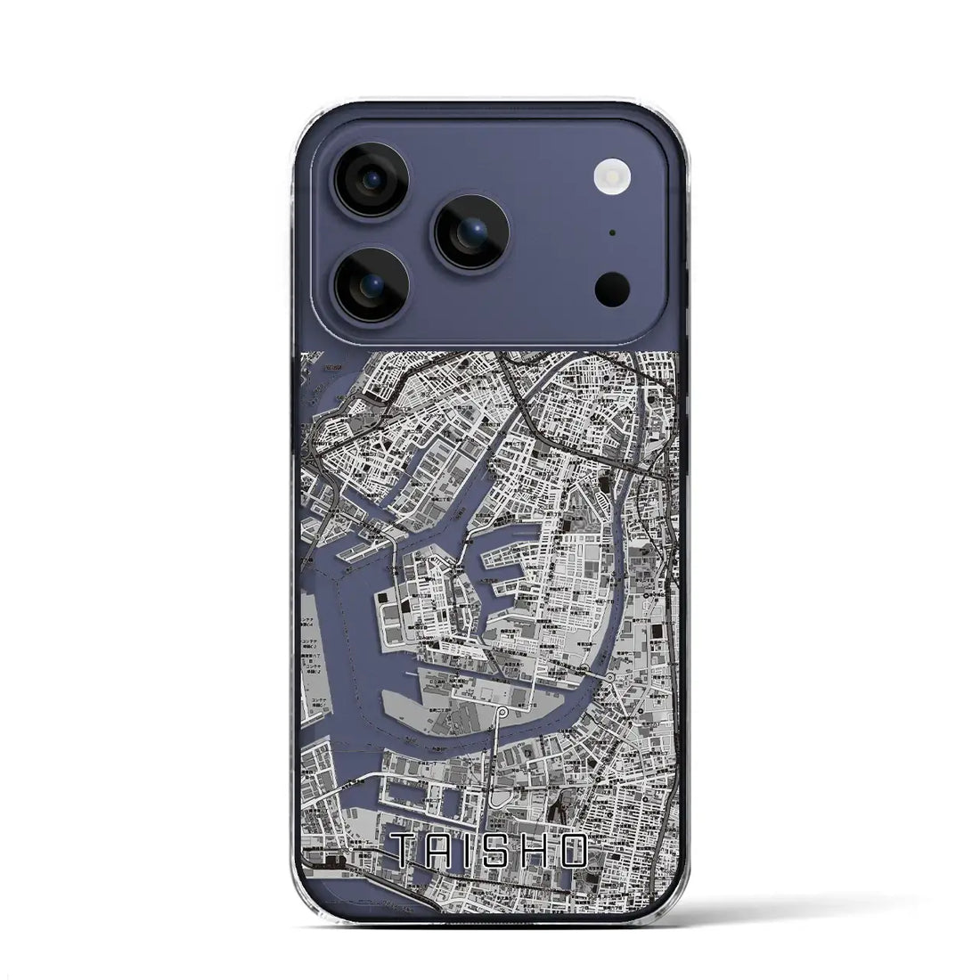 【大正(大阪府)】地図柄iPhoneケース(クリアタイプ)モノトーン・iPhone 17 Pro Max 用