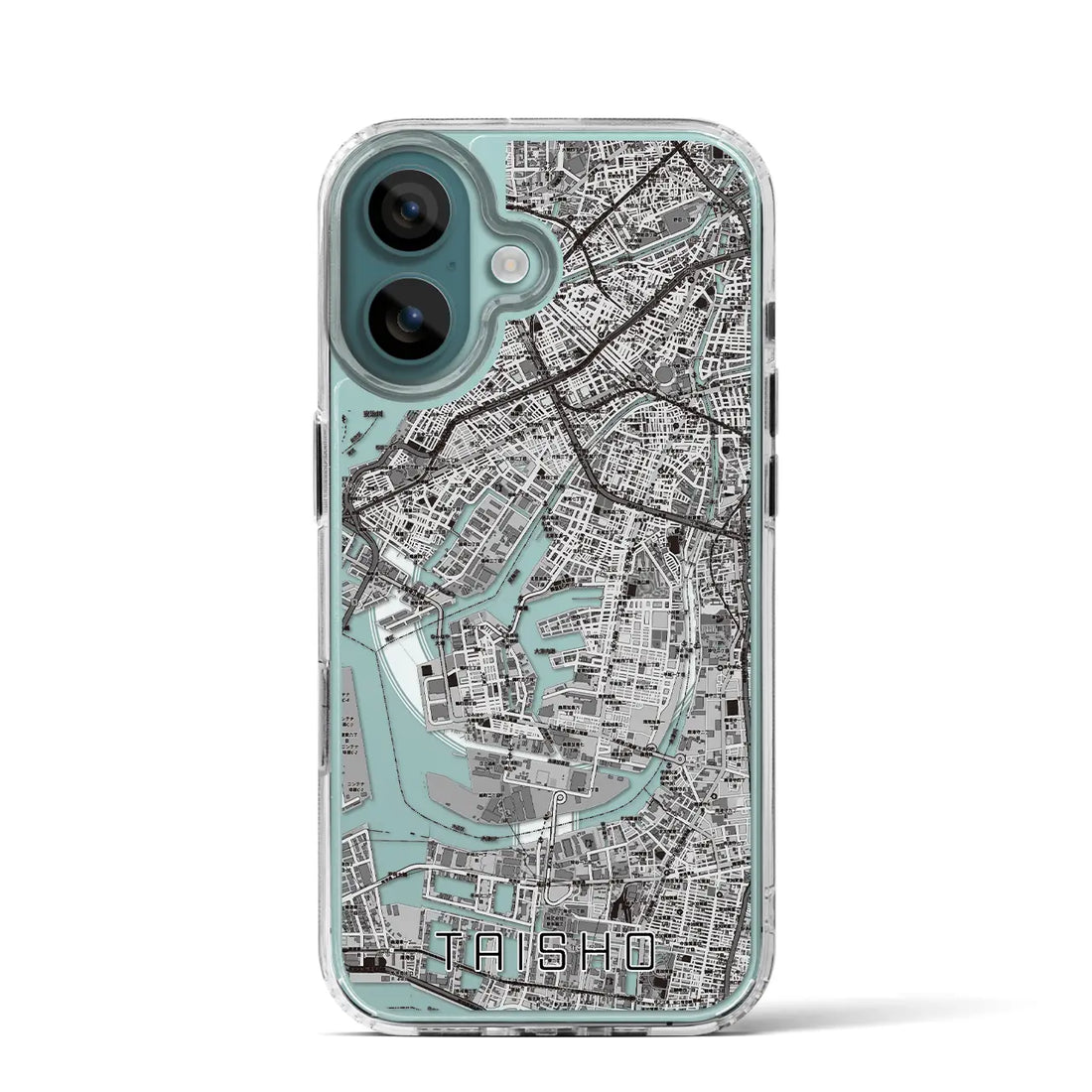 【大正（大阪府）】地図柄iPhoneケース（MagSafeタイプ）モノトーン・iPhone 16 Pro 用