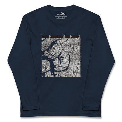 【大正（大阪府）】地図柄ロングスリーブTシャツ