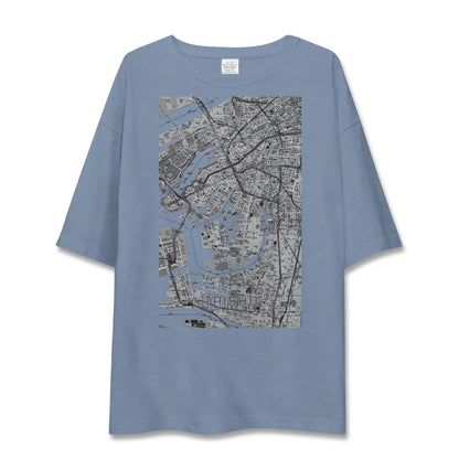 【大正（大阪府）】地図柄ビッグシルエットTシャツ