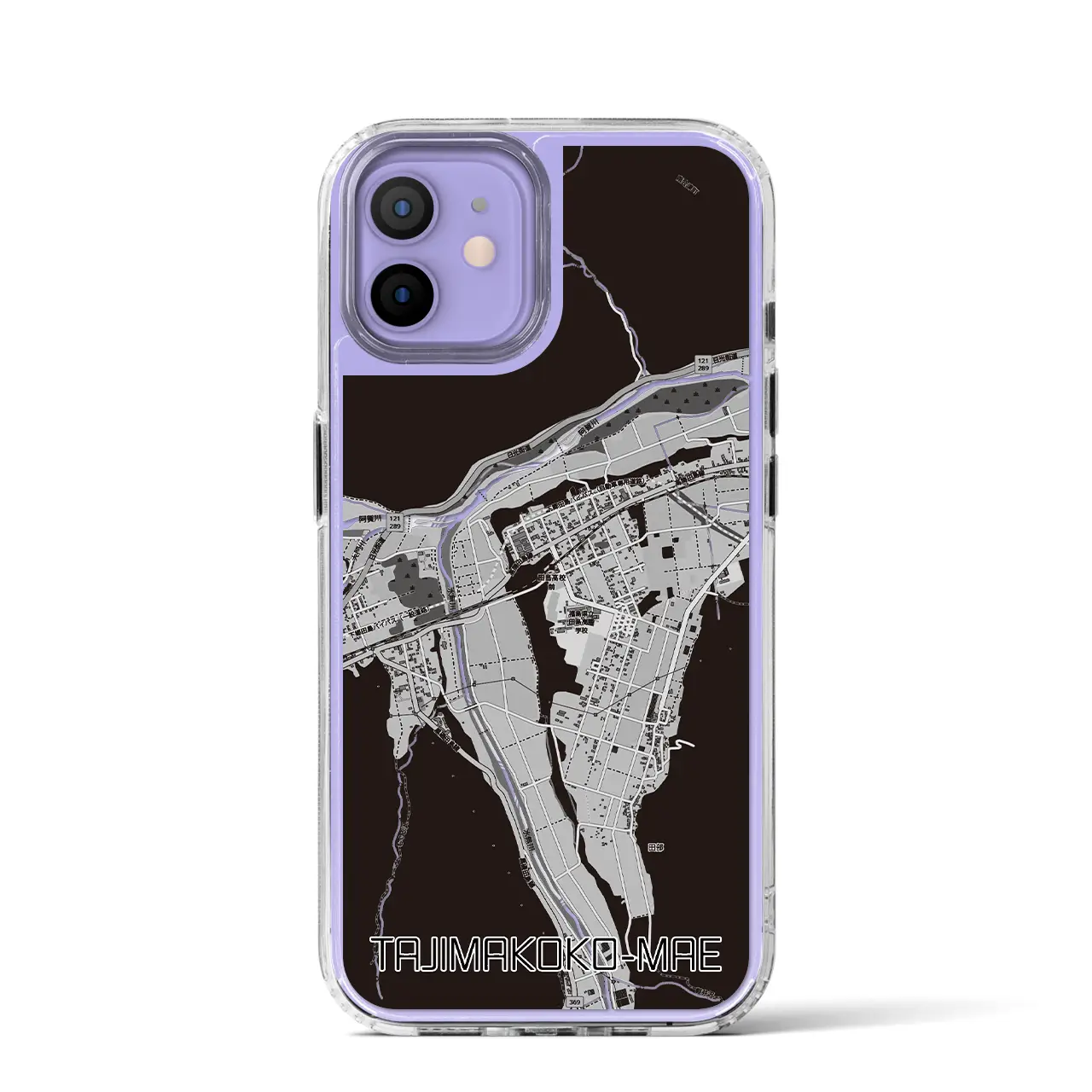 【田島高校前（福島県）】地図柄iPhoneケース（MagSafeタイプ）