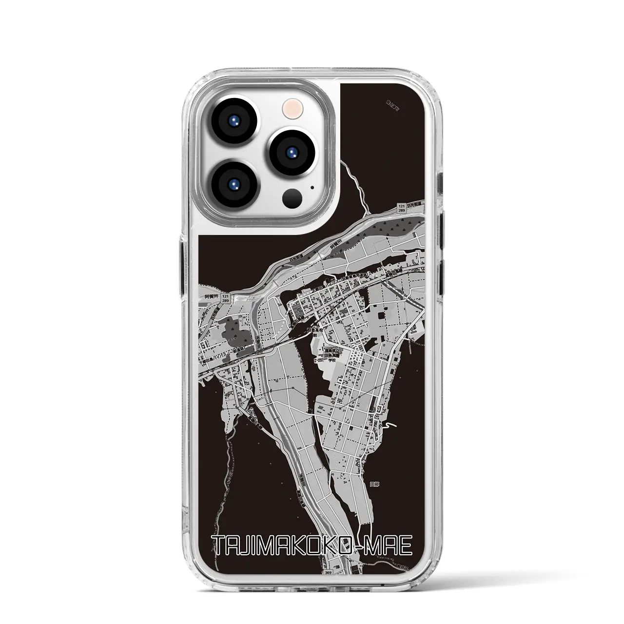 【田島高校前（福島県）】地図柄iPhoneケース（MagSafeタイプ）