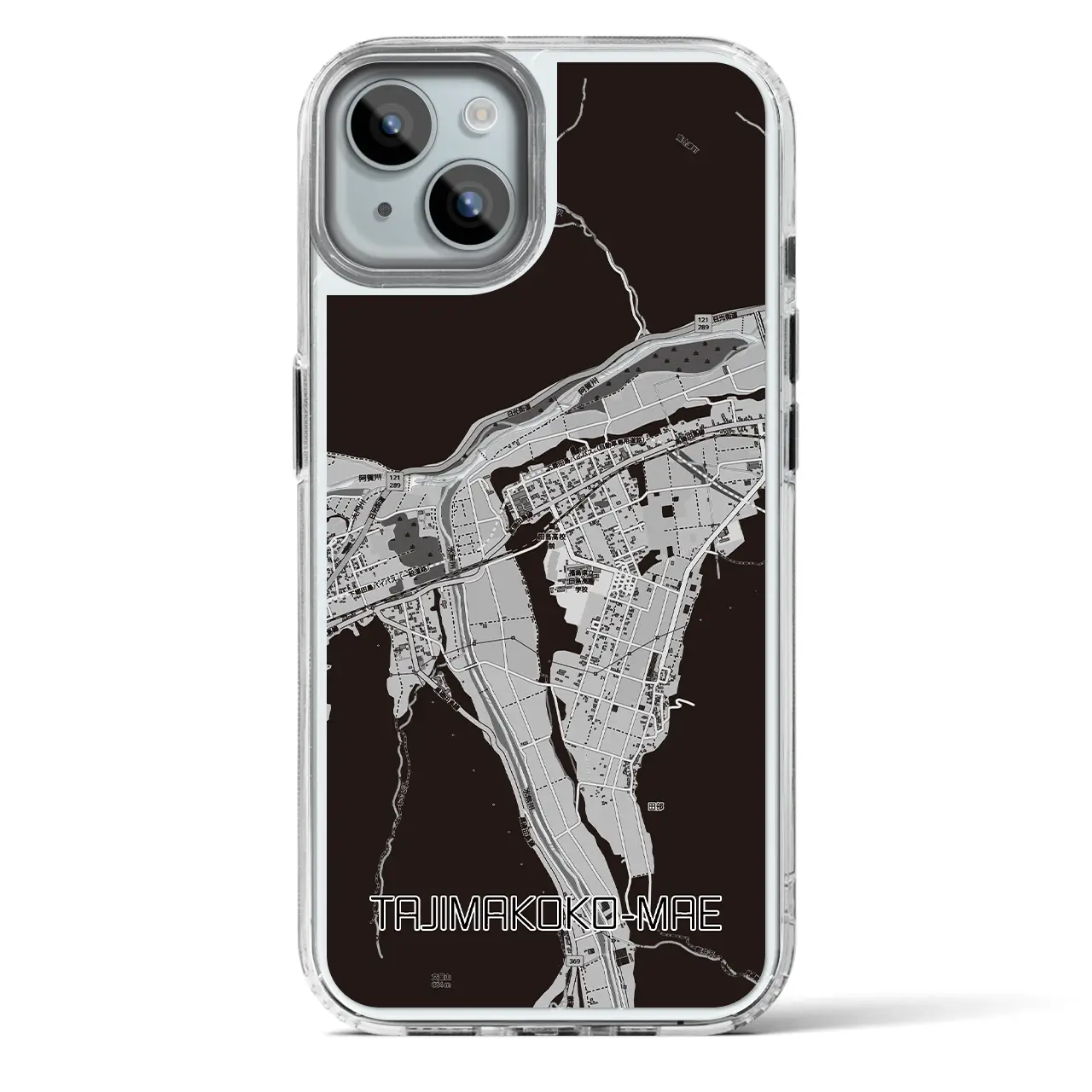 【田島高校前（福島県）】地図柄iPhoneケース（MagSafeタイプ）