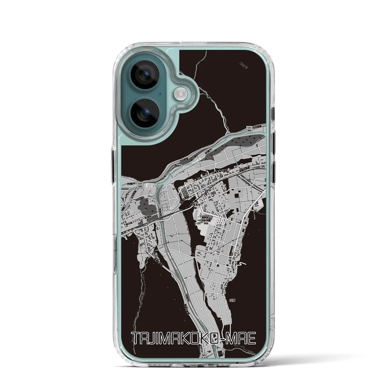 【田島高校前（福島県）】地図柄iPhoneケース（MagSafeタイプ）