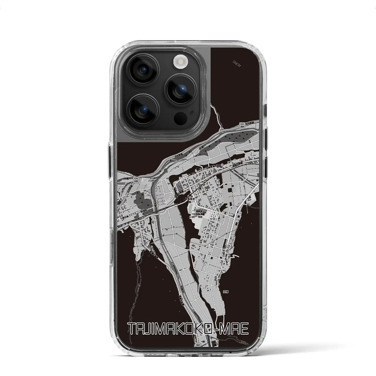 【田島高校前（福島県）】地図柄iPhoneケース（MagSafeタイプ）