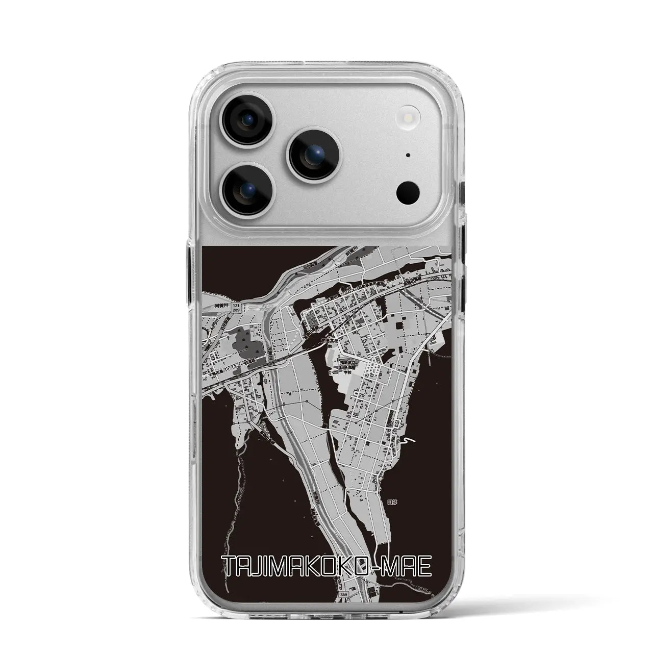 【田島高校前（福島県）】地図柄iPhoneケース（MagSafeタイプ）