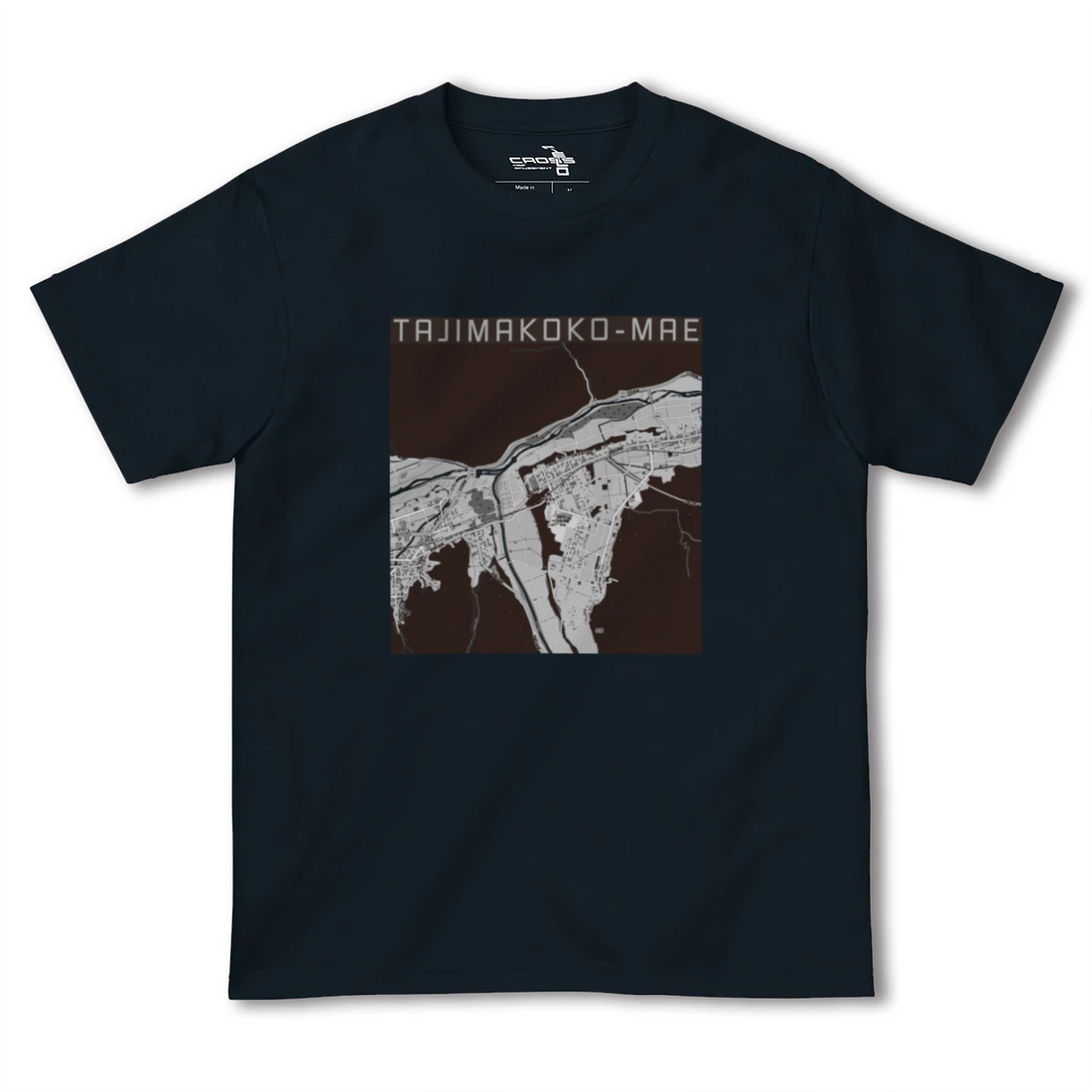 【田島高校前（福島県）】地図柄ヘビーウェイトTシャツ