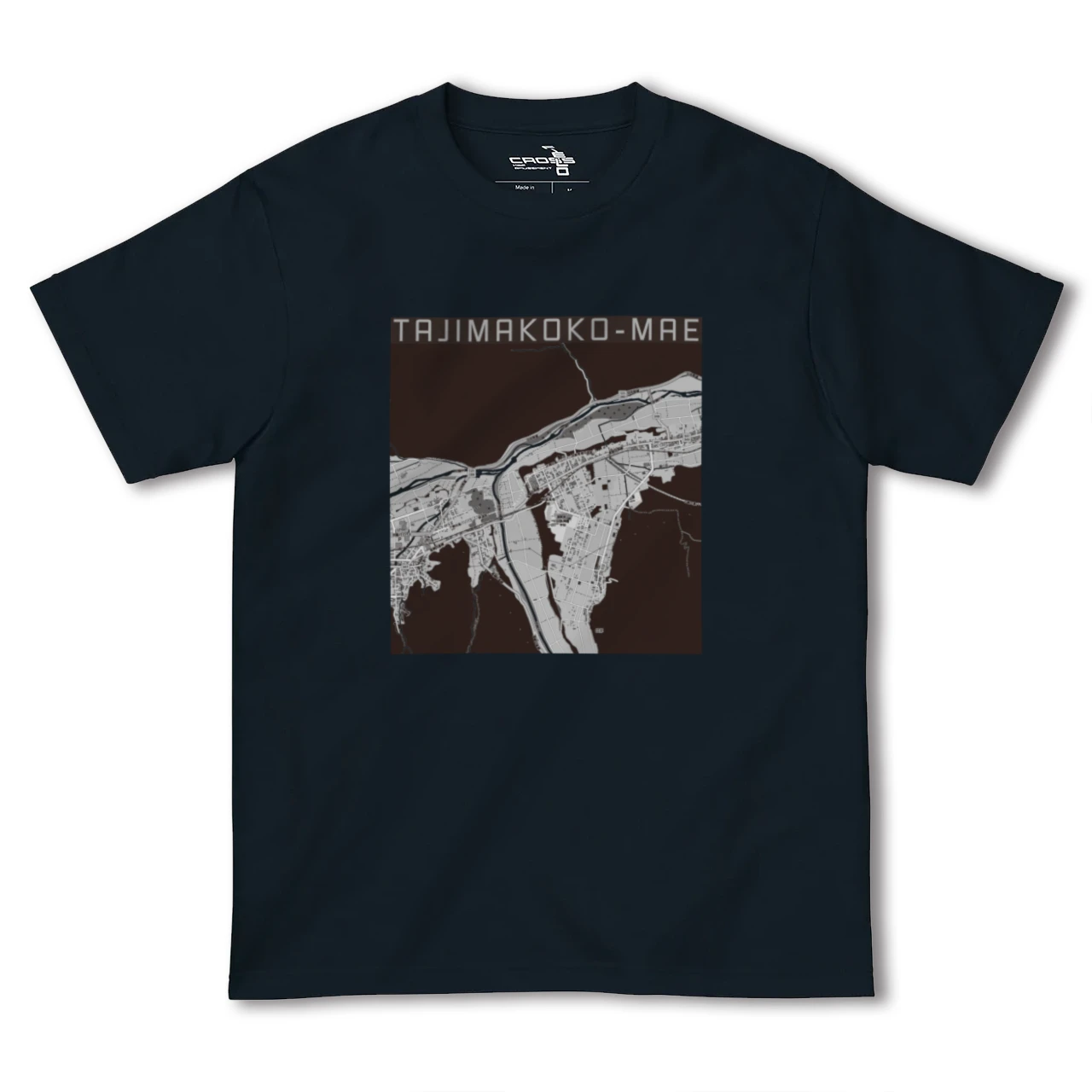 【田島高校前（福島県）】地図柄ヘビーウェイトTシャツ