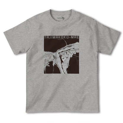 【田島高校前（福島県）】地図柄ヘビーウェイトTシャツ