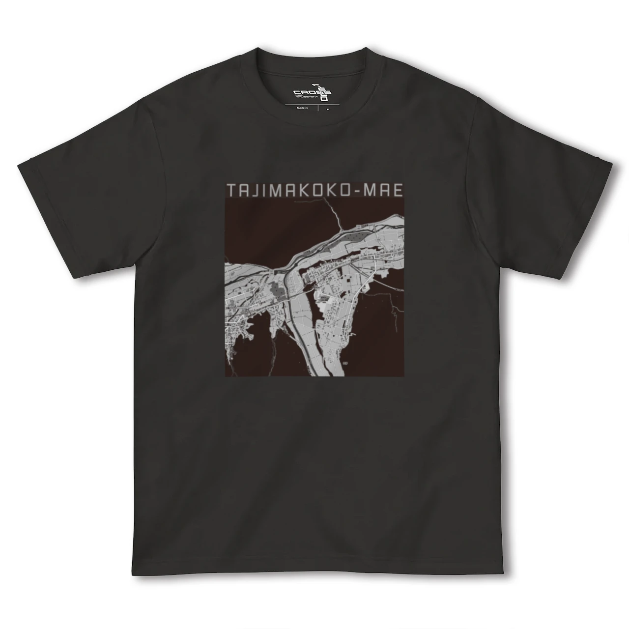 【田島高校前（福島県）】地図柄ヘビーウェイトTシャツ