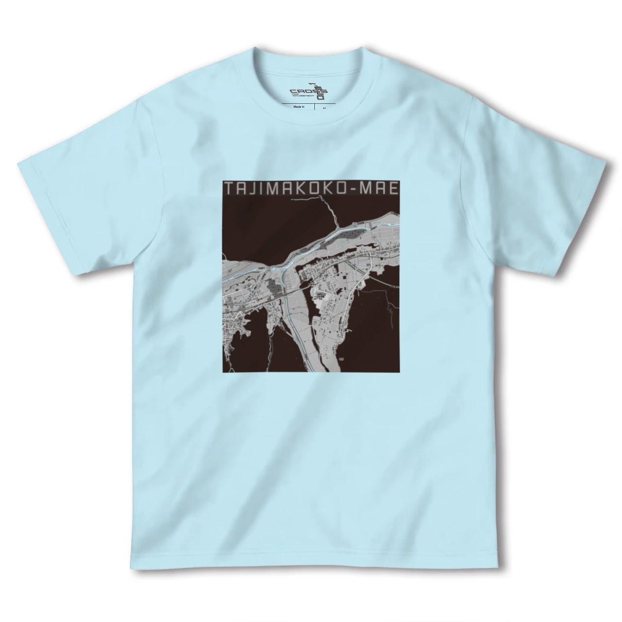 【田島高校前（福島県）】地図柄ヘビーウェイトTシャツ