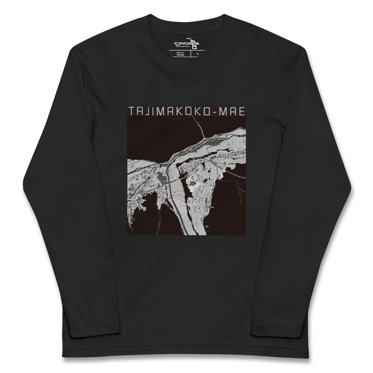 【田島高校前（福島県）】地図柄ロングスリーブTシャツ