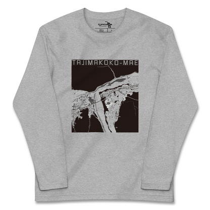 【田島高校前（福島県）】地図柄ロングスリーブTシャツ