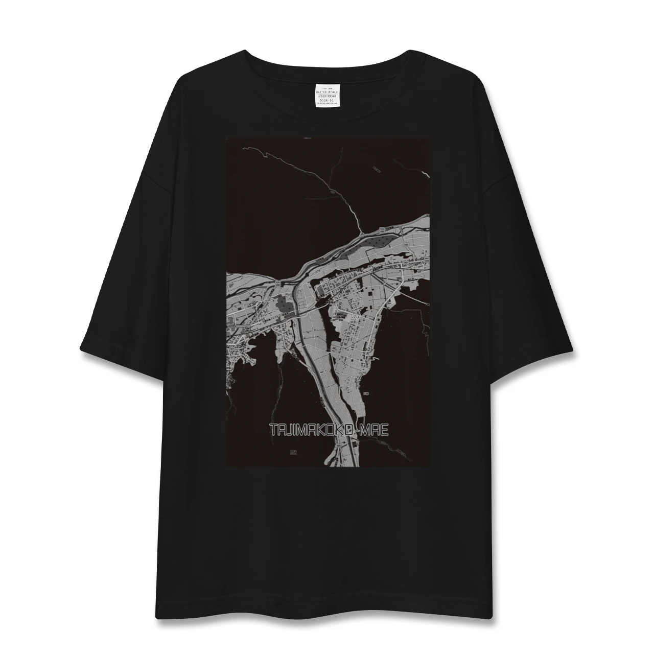 【田島高校前（福島県）】地図柄ビッグシルエットTシャツ