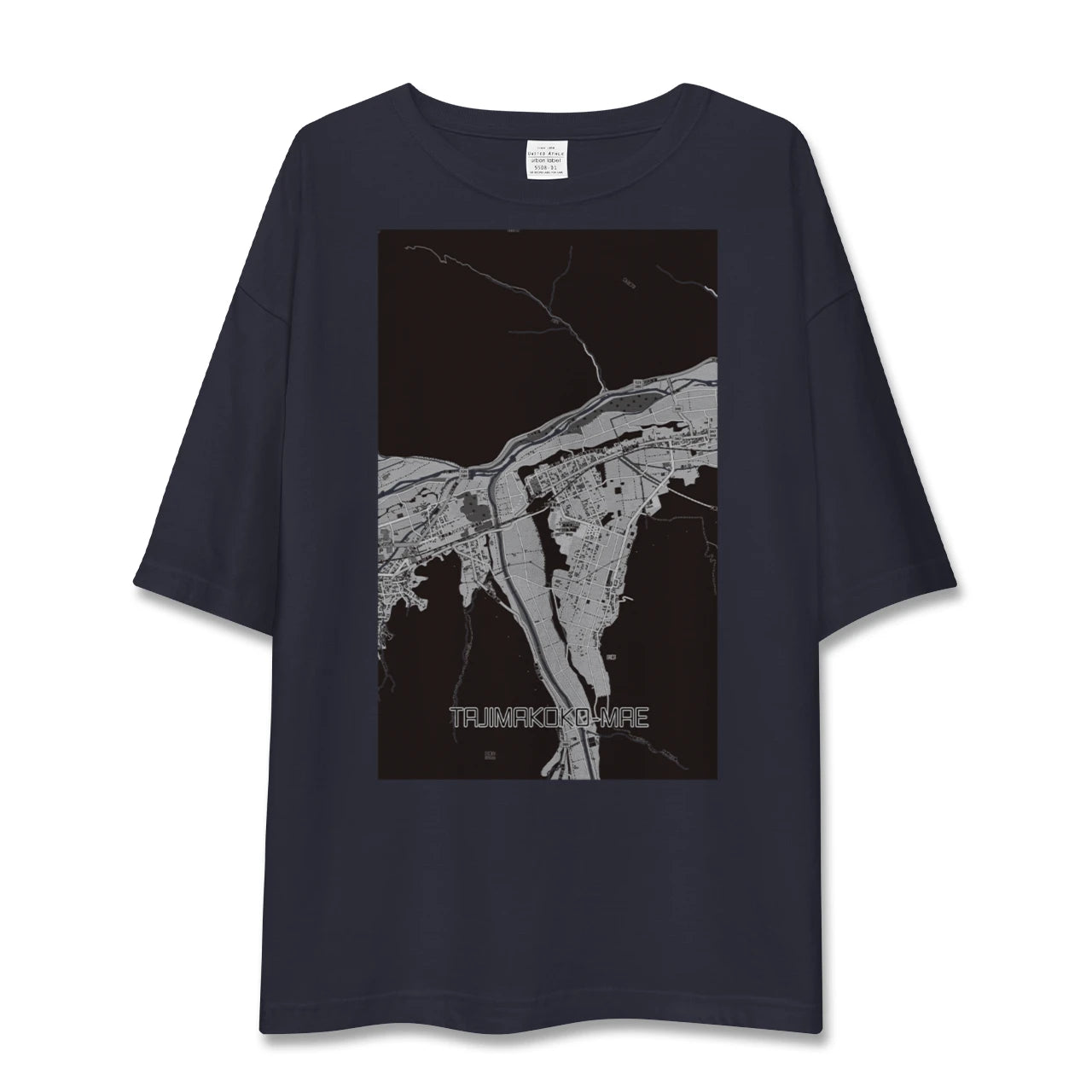 【田島高校前（福島県）】地図柄ビッグシルエットTシャツ