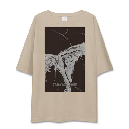 【田島高校前（福島県）】地図柄ビッグシルエットTシャツ