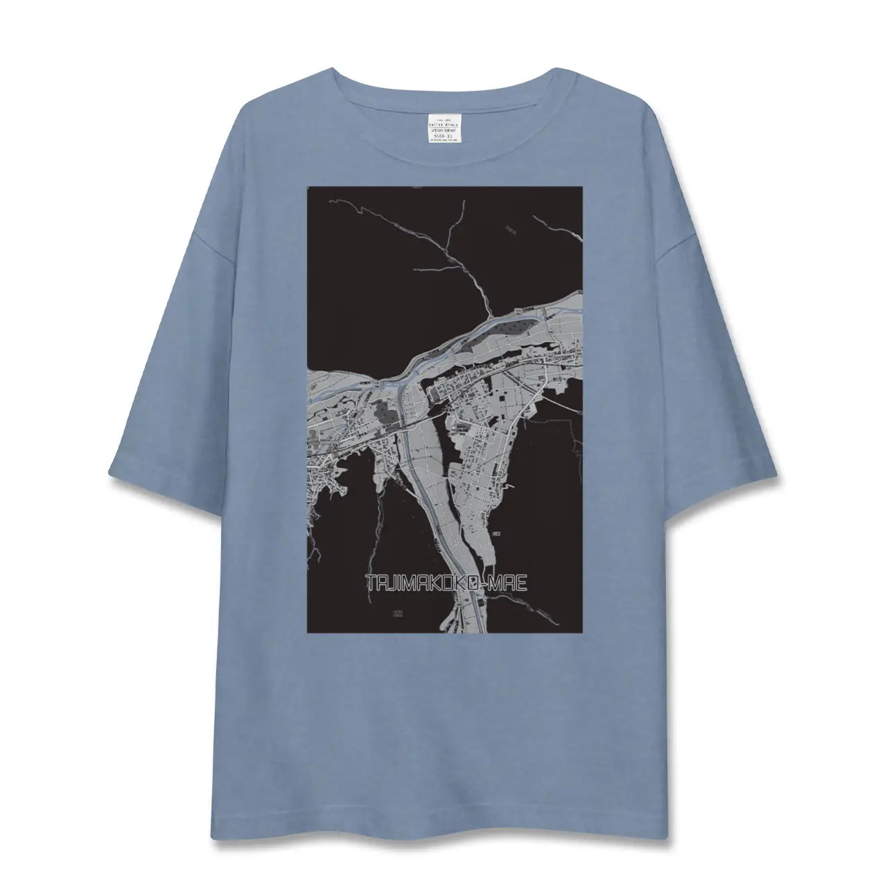 【田島高校前（福島県）】地図柄ビッグシルエットTシャツ