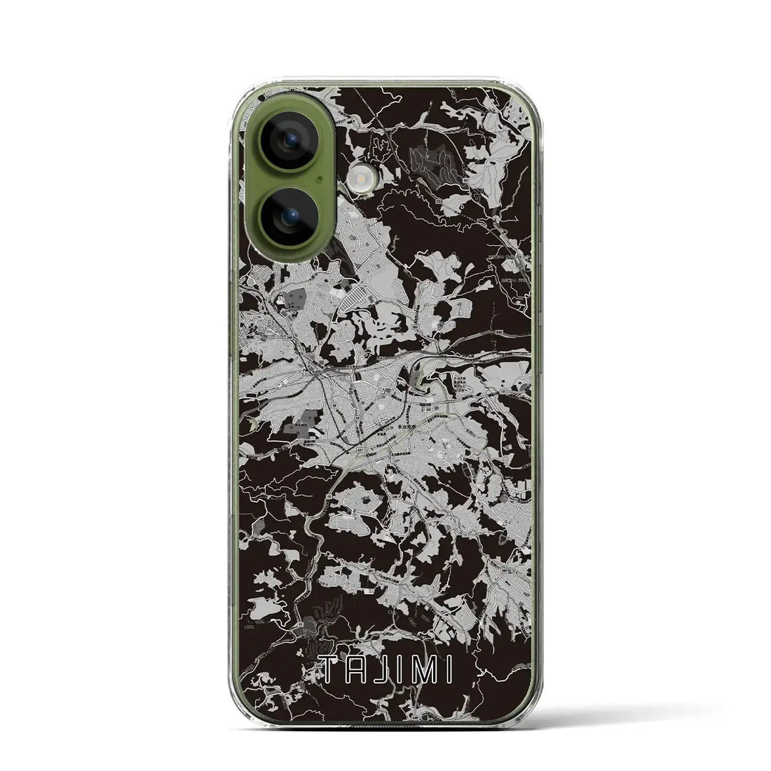 【多治見（岐阜県）】地図柄iPhoneケース（クリアタイプ）モノトーン・iPhone 17 Pro Max 用