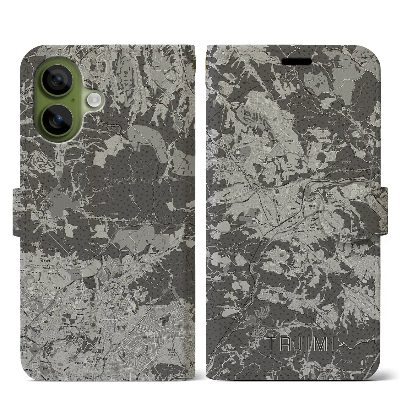 【多治見（岐阜県）】地図柄iPhoneケース（手帳タイプ）