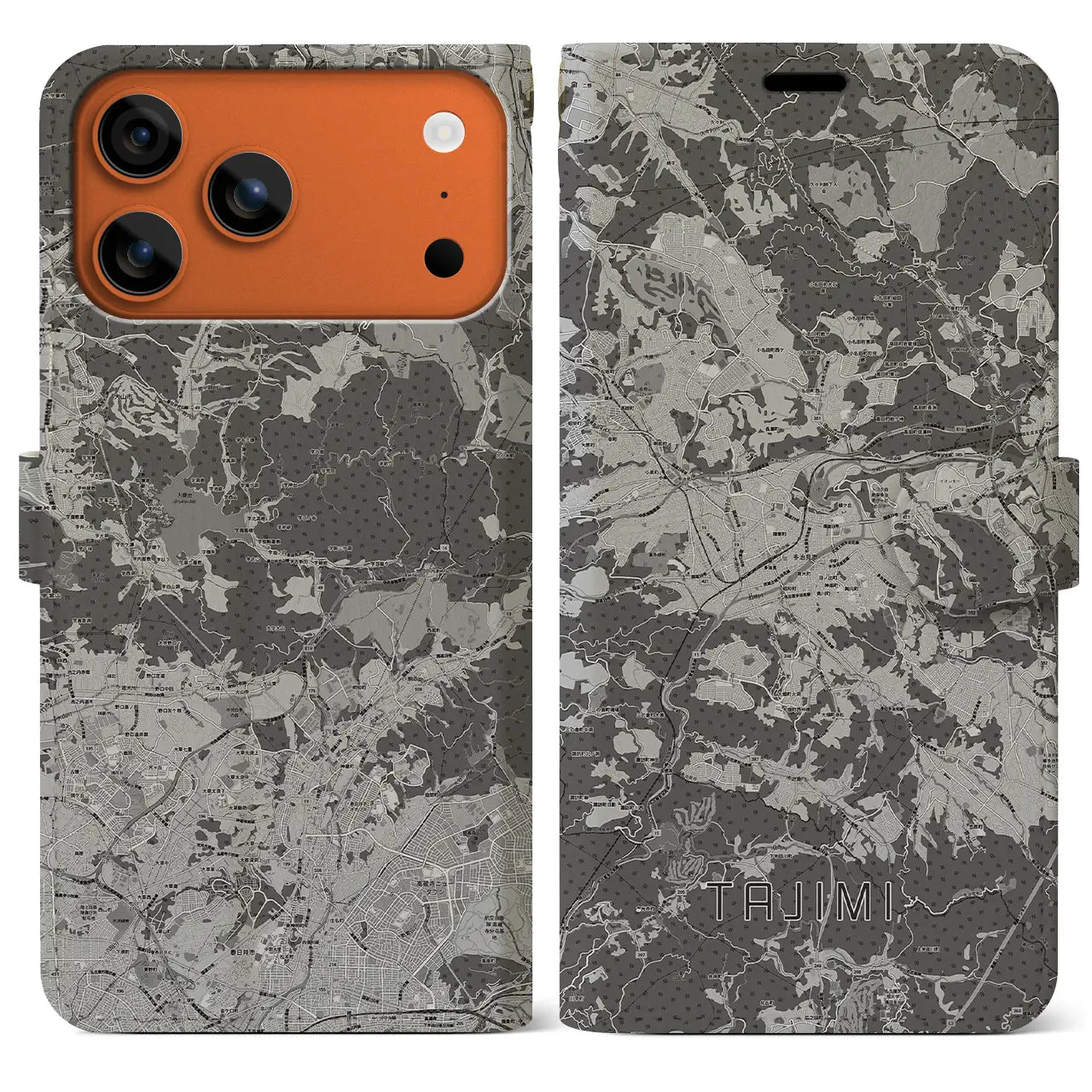 【多治見（岐阜県）】地図柄iPhoneケース（手帳タイプ）