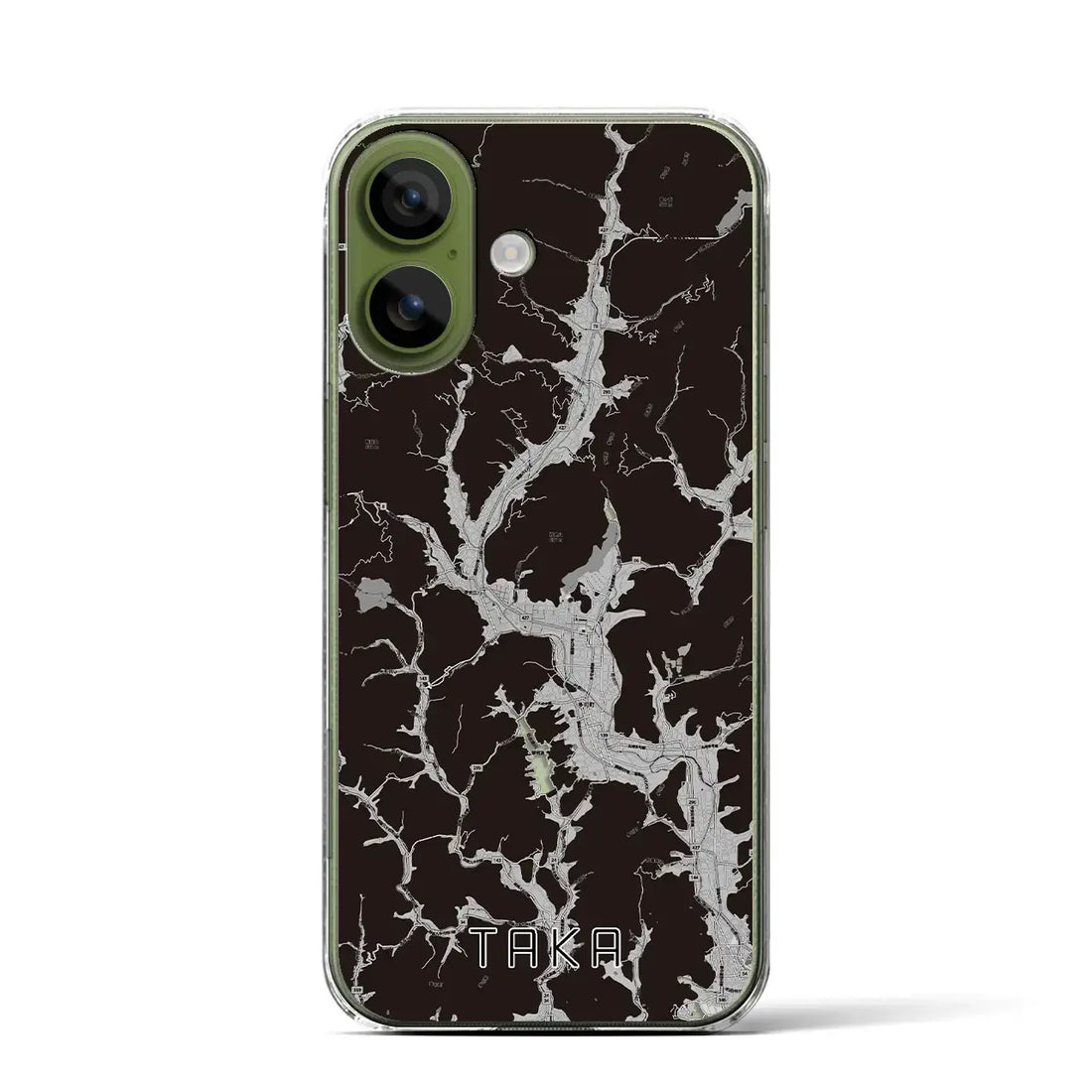 【多可(兵庫県)】地図柄iPhoneケース(クリアタイプ)モノトーン・iPhone 17 Pro Max 用