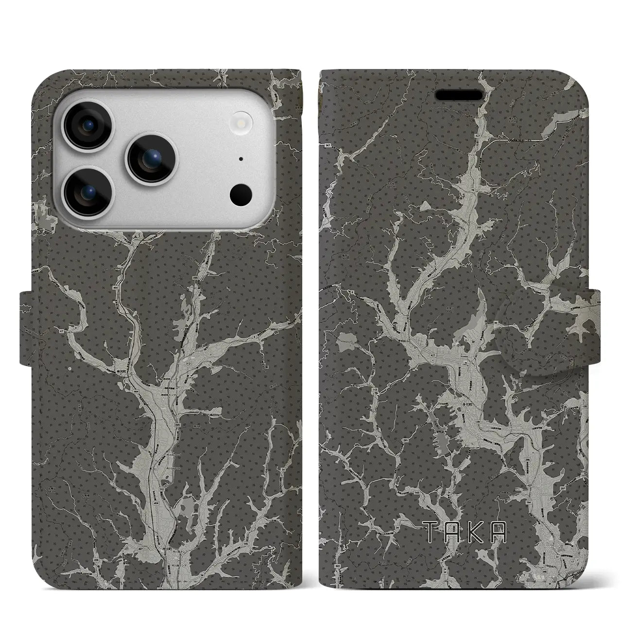 【多可（兵庫県）】地図柄iPhoneケース（手帳タイプ）