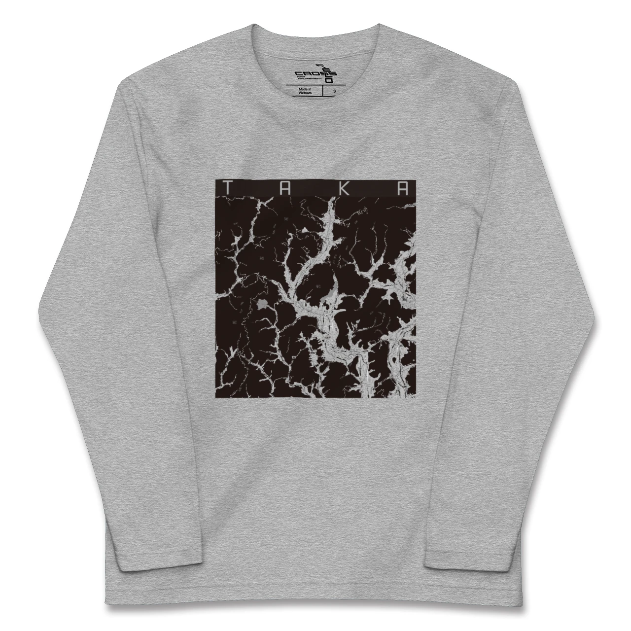 【多可（兵庫県）】地図柄ロングスリーブTシャツ