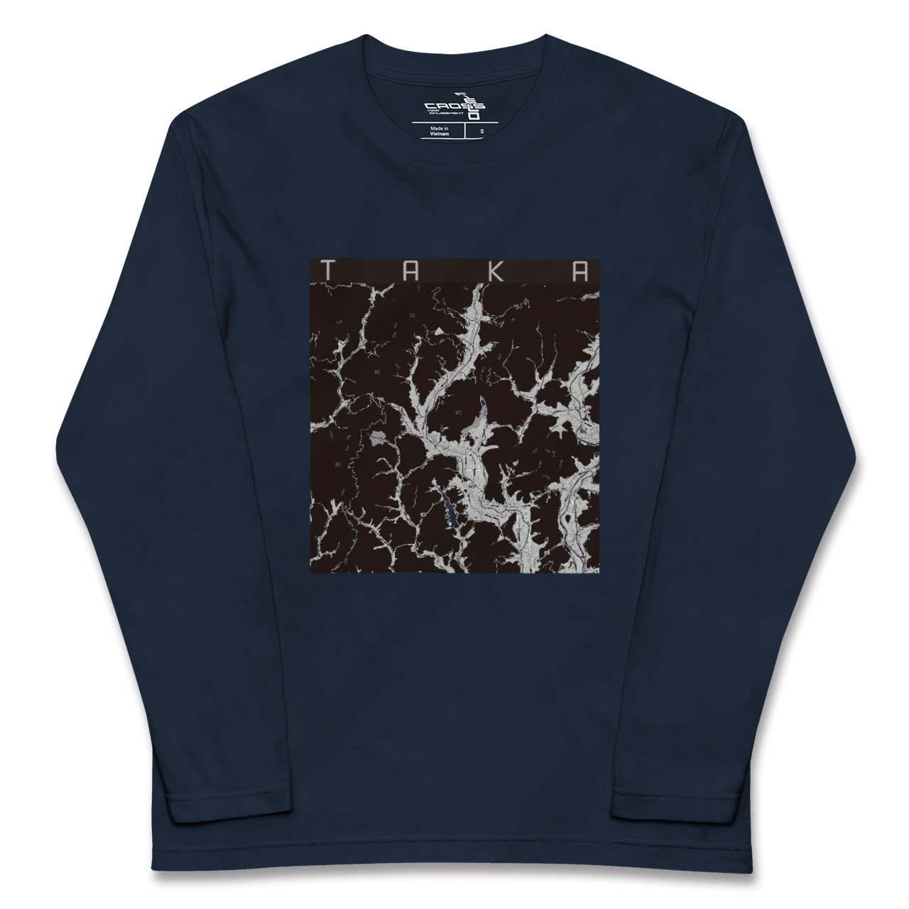 【多可（兵庫県）】地図柄ロングスリーブTシャツ