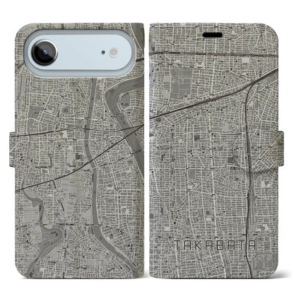 【高畑（愛知県）】地図柄iPhoneケース（手帳タイプ）