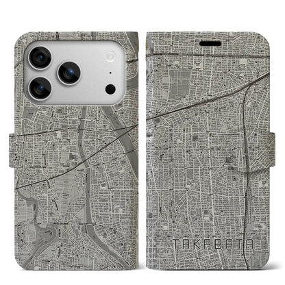 【高畑（愛知県）】地図柄iPhoneケース（手帳タイプ）