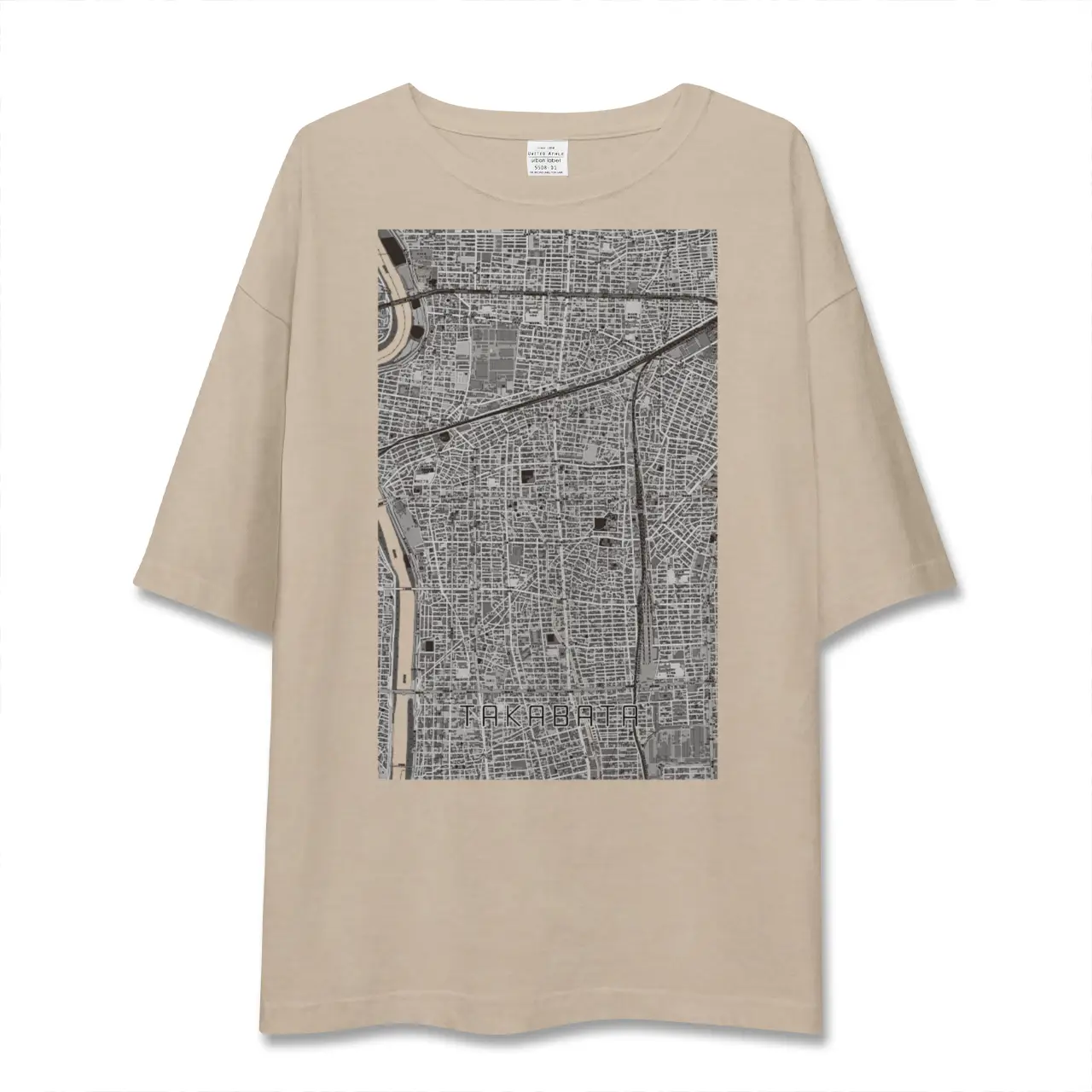 【高畑（愛知県）】地図柄ビッグシルエットTシャツ