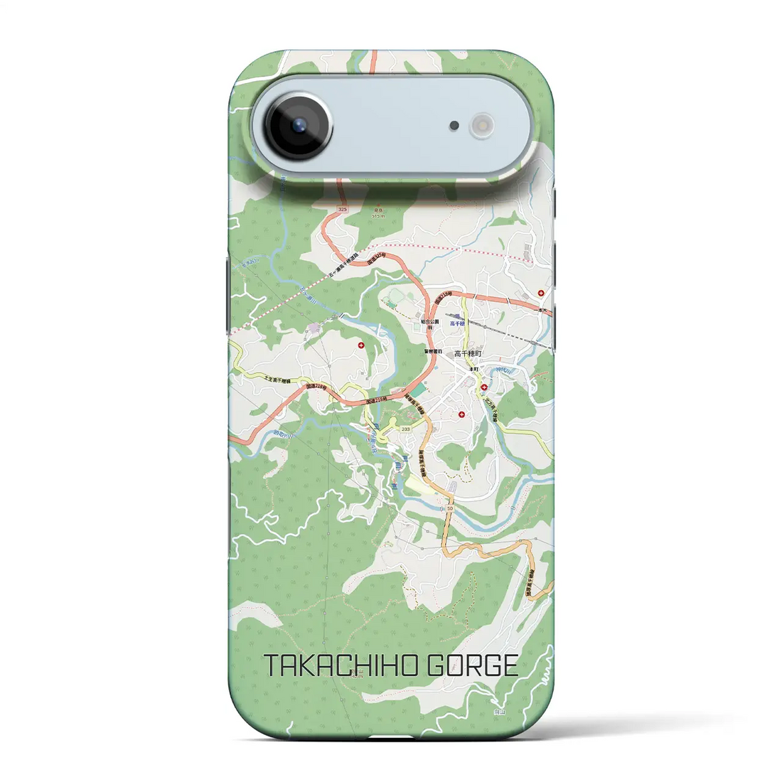 【高千穂峡(宮崎県)】地図柄iPhoneケース(バックカバータイプ)ナチュラル・iPhone 17 Pro Max 用
